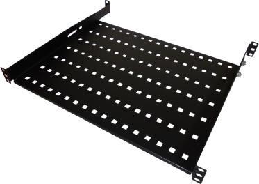 Alantec Półka stała 19" 1U głęb. 450mm, czarna, 4 punkty mocowania (SA-P-19-1U-450-4-C-02)