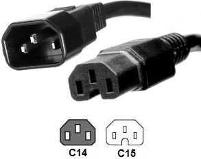 Kabel zasilający MicroConnect C14 - C15, 2m (PE011420)