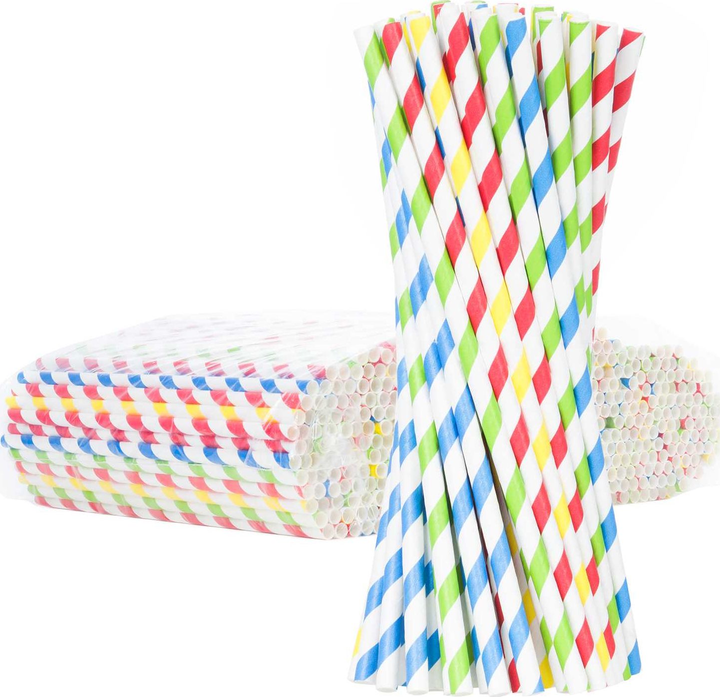 GSG słomki papierowe BIO* PAPER STRAWS 6/205mm mix 500 sztuk (1009912)