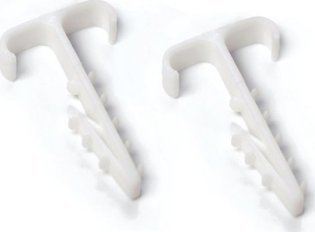 Trytyt UCHWYT WBIJANY DO MOCOWANIA PRZEWODÓW PŁASKICH, PODWÓJNY UWT-1 (100szt.)