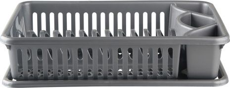 SUSZARKA DO NACZYŃ PROSTOKĄTNA FOL.43X27X9,5CM SREBRNY