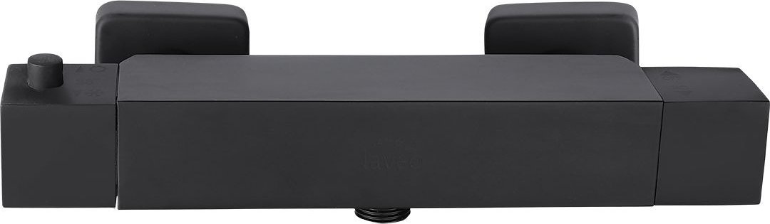 Bateria wannowa Laveo LAVEO Kvadrato - bateria natryskowa ścienna z termostatem bez zestawu natryskowego