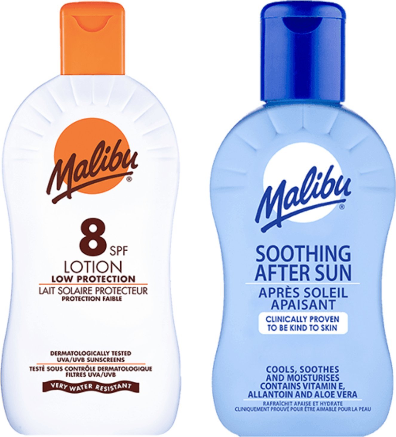 Malibu Malibu SPF8 Balsam 100ml + Balsam Po Opalaniu 100ml