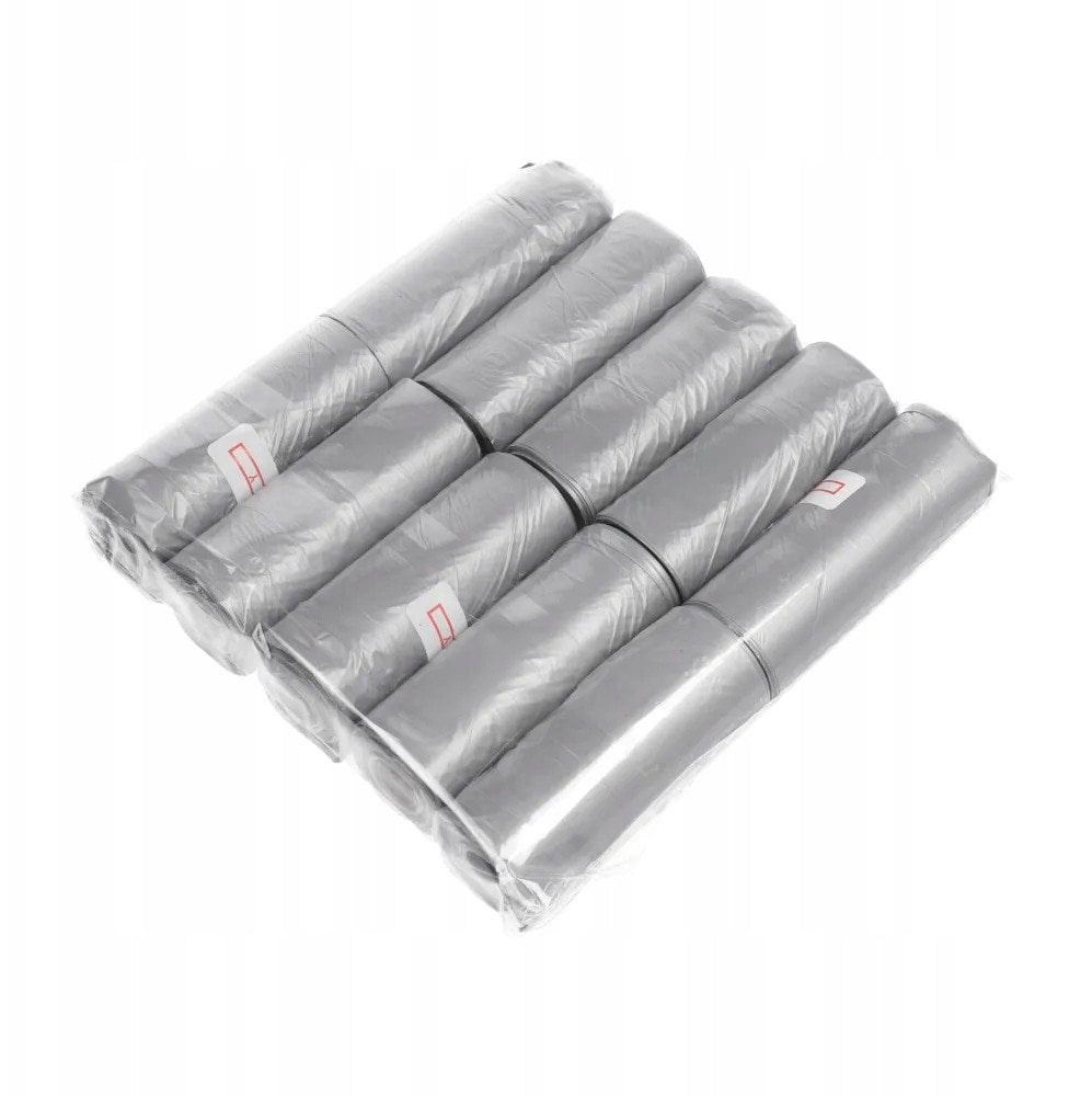 Worki na foliowe na psie odchody 10 rolek srebrne