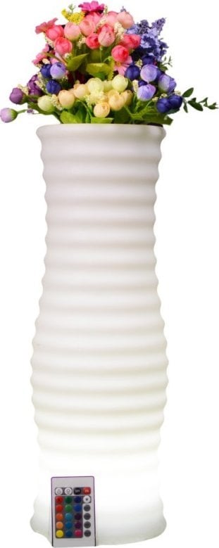 Techly Techly Wazon na kwiaty z podświetlaniem LED RGB i pilotem