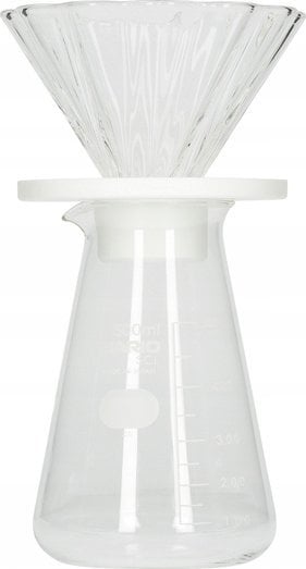 Hario Hario - Cha Cha Drip Bouquet 02 Biały + Serwer + Filtry