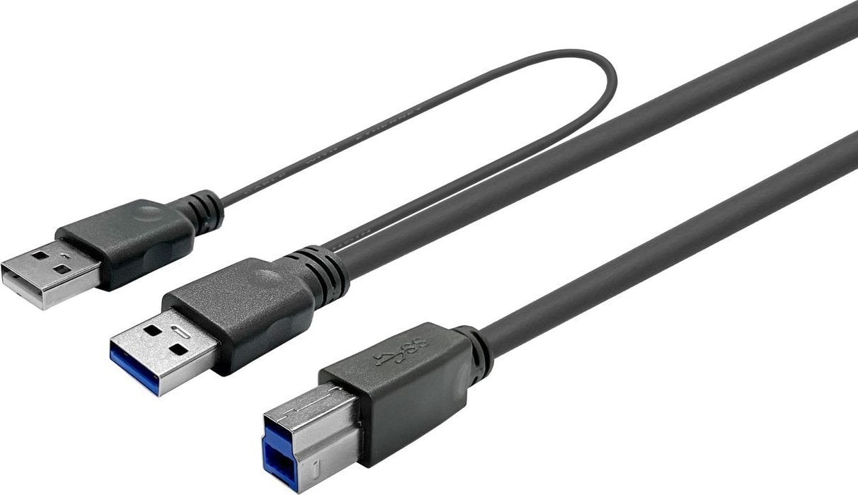 Kabel USB VivoLink USB-A - USB-B 10 m Czarny (PROUSB3AB10C-DUAL)