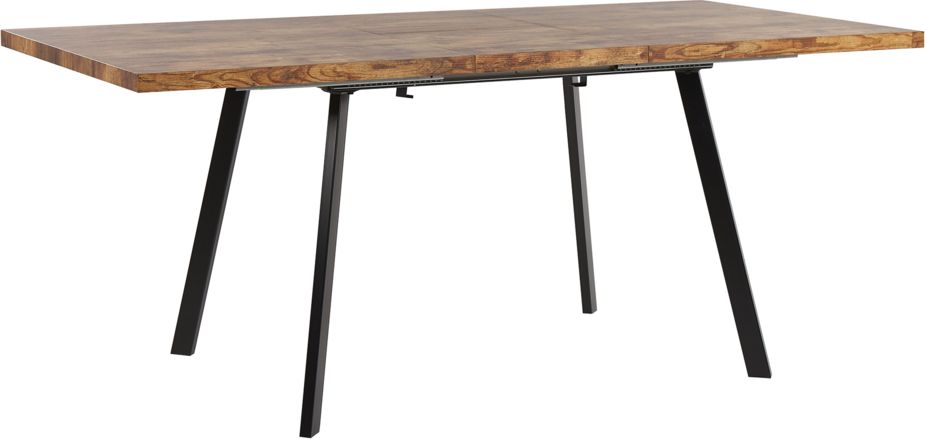 Beliani Stół do jadalni rozkładany 140/180 x 90 cm jasne drewno z czarnym HARLOW