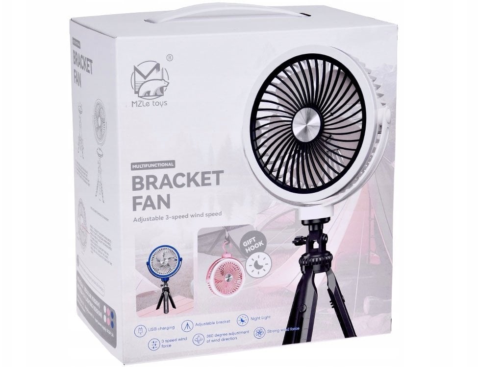 Cichy Wiatrak biurkowy Wentylator Bezprzewodowy USB 3 x nawiew ZA5609