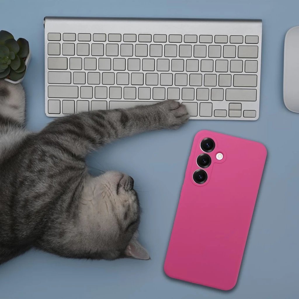 Futerał SILICONE 2mm do SAMSUNG S25 Edge kompatybilny z MagSafe róż