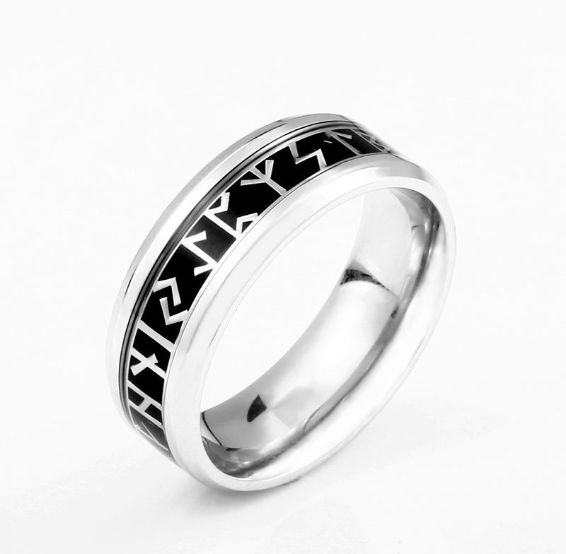 PIERŚCIEŃ SYGNET Wikingów NORDYCKI Amulet RUNA 466