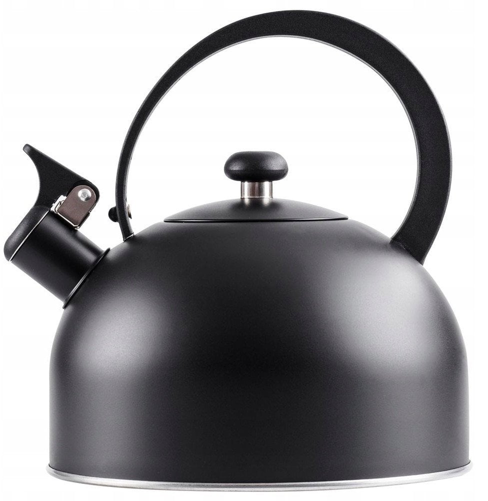 Czajnik z gwizdkiem stalowy czarny 3 l