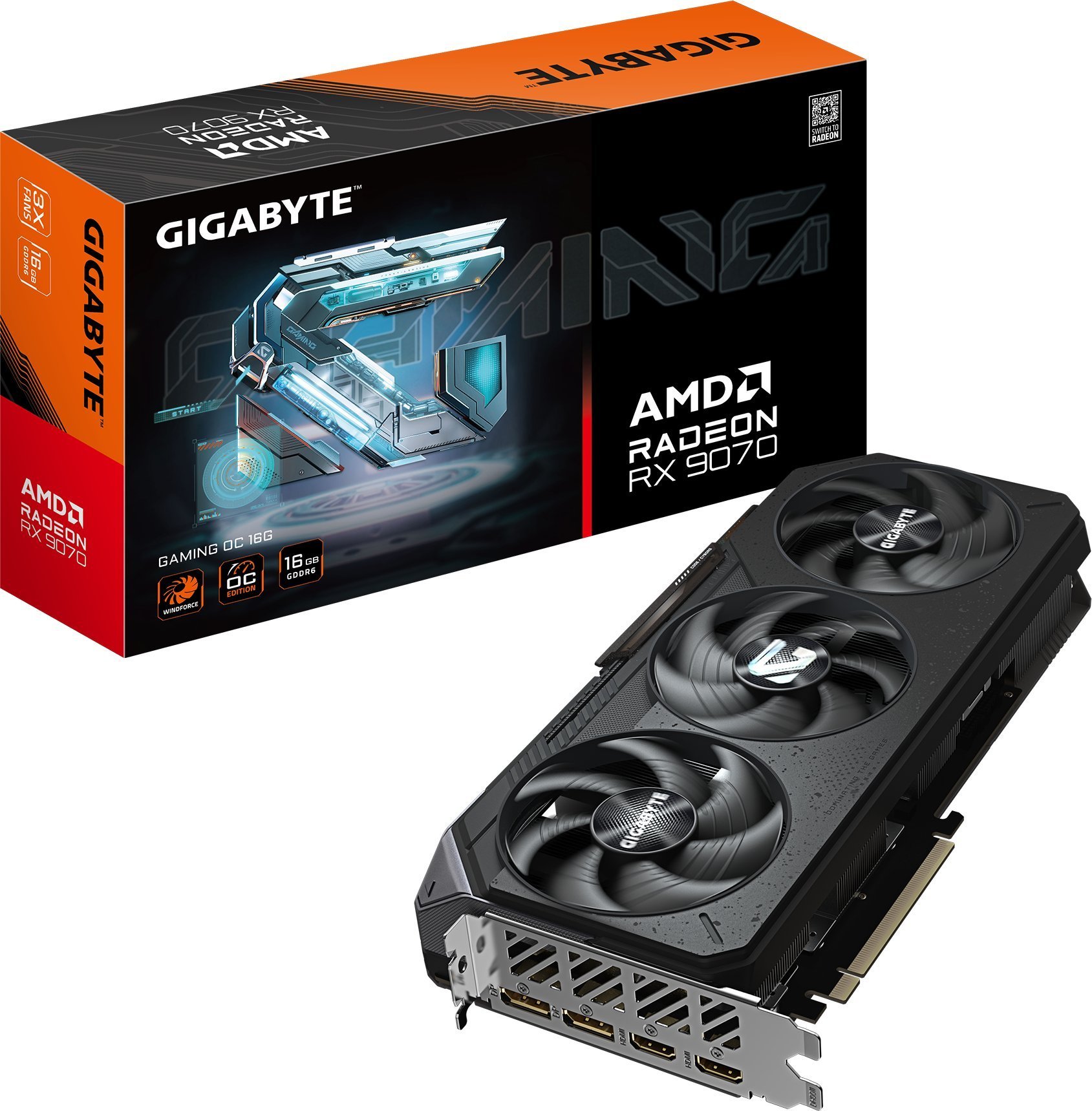 Karta graficzna Gigabyte Radeon RX 9070 Gaming OC 16GB GDDR6 (GV-R9070GAMING OC-16GD)
