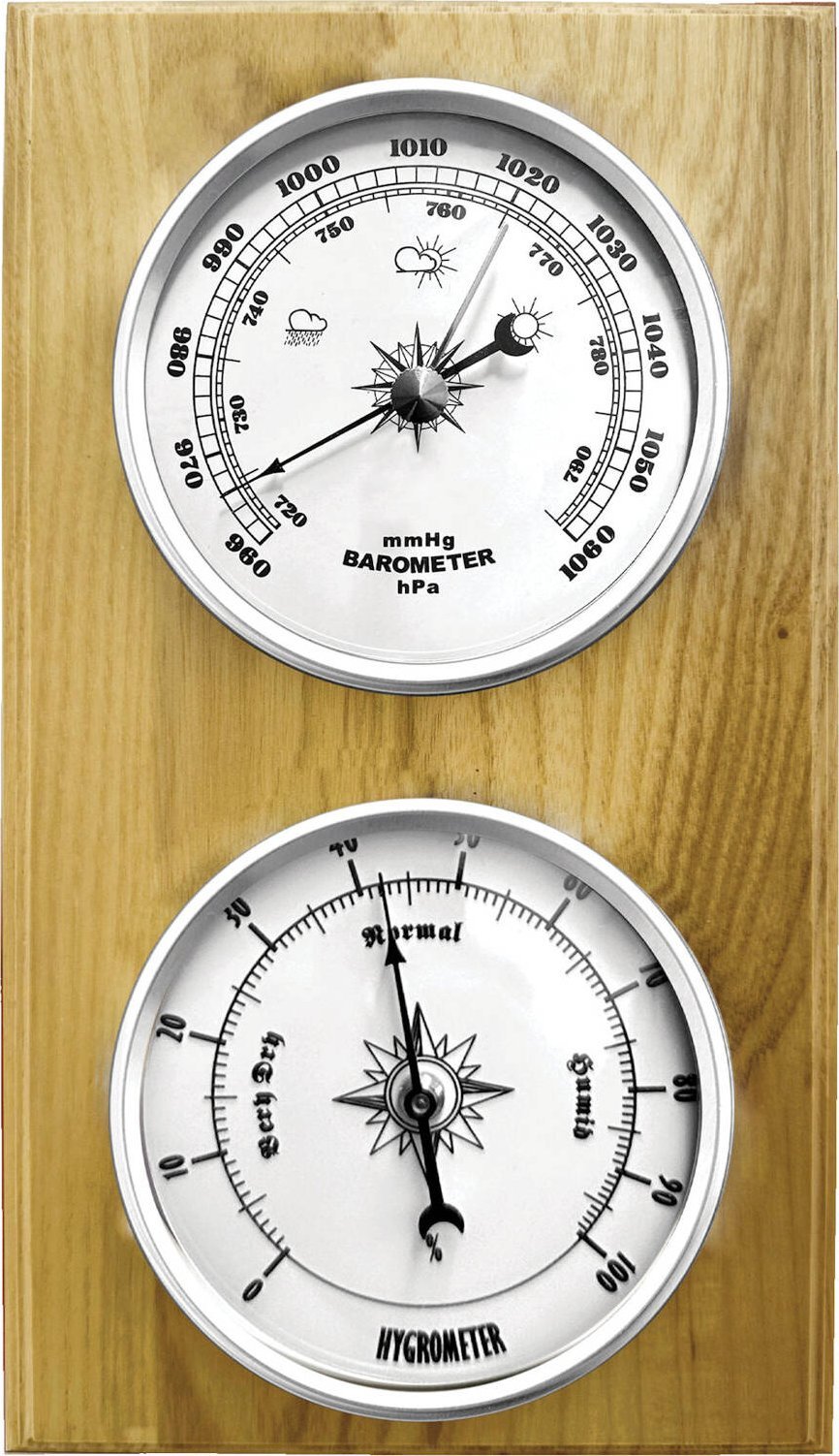 JVD Barometr higrometr analogowy drewniany JVD BA232.68 13x24 cm .