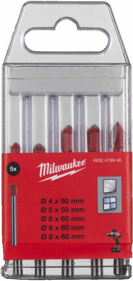 Wiertło Milwaukee MILWAUKEE GLASS DRILL DRILL SET 5 pcs.