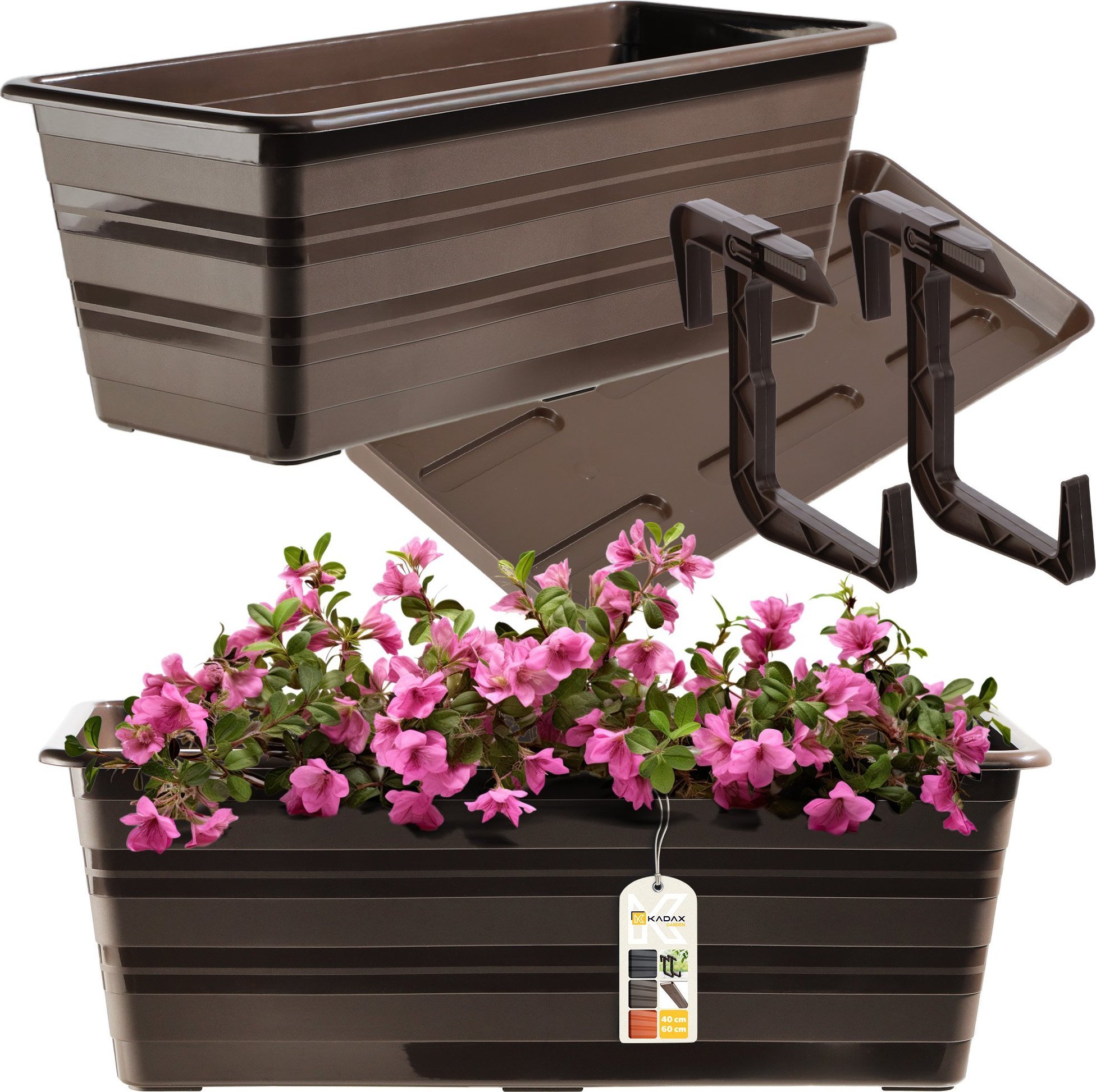 Kadax KADAX Skrzynka Balkonowa Doniczka Z Uchwytami 40cm