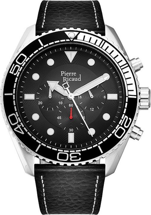 Zegarek Pierre Ricaud Zegarek męski Pierre Ricaud P97245.5244CH czarny
