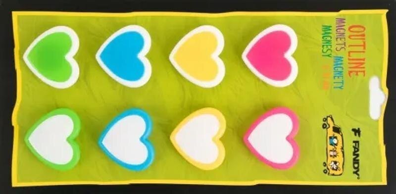 FANDY Magnesy Zarys serca 8szt