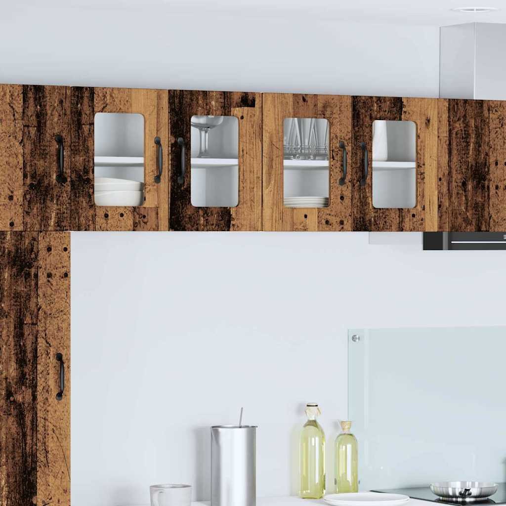 vidaXL Szafka kuchenna wisząca 2 pcs Stare drewno 60 x 31 x 40 cm