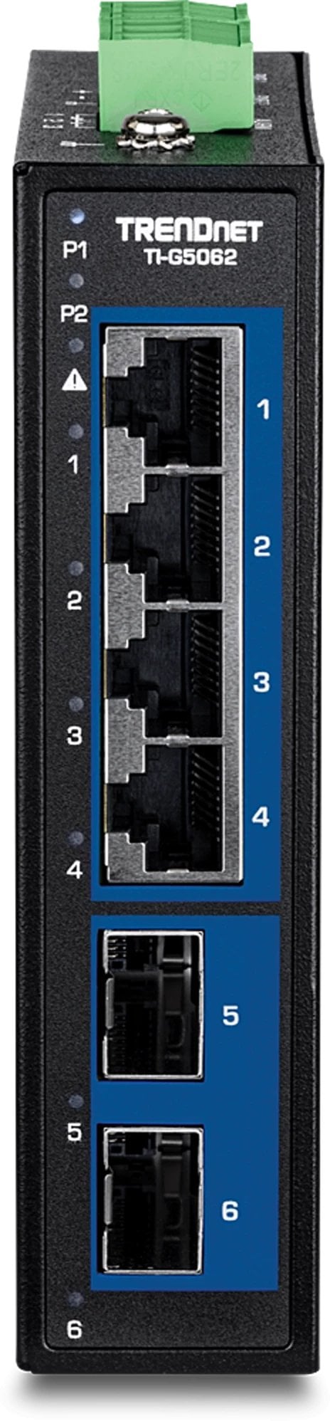 TRENDnet 6-Port Industrial 2.5G DIN-Rail Switch with 10G SFP