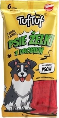 BULT TUF TUF Przysmak Dla Psa Żelki Paski Z Drobiem 6szt