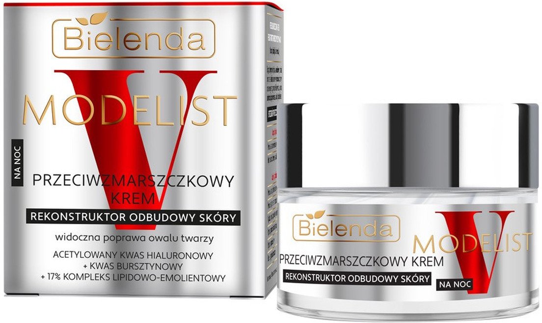 Bielenda V-Modelist Przeciwzmarszczkowy krem - rekonstruktor odbudowy skóry na noc 50ml