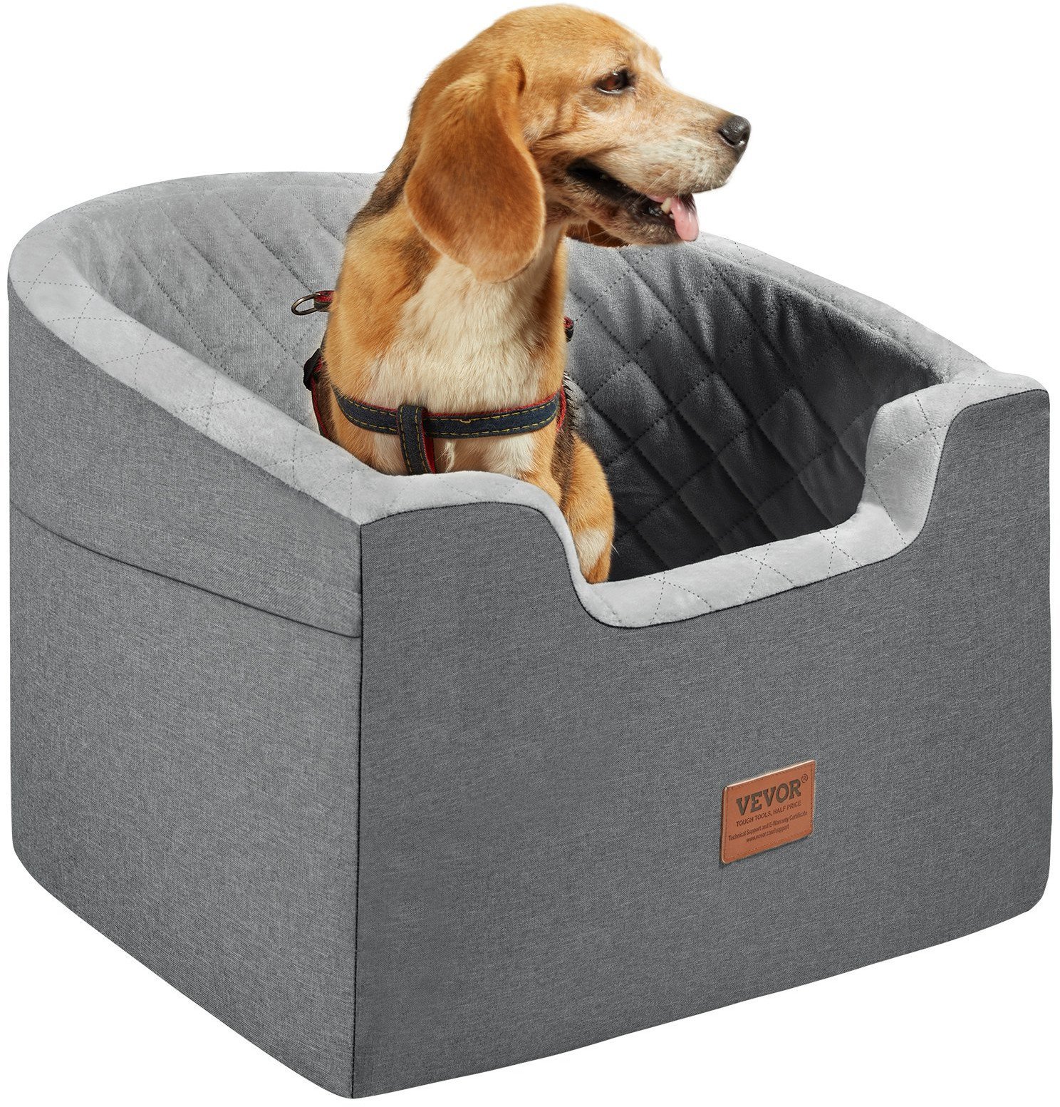 Fotelik samochodowy XL dla psa kota Transporter samochodowy Ciemnoszary