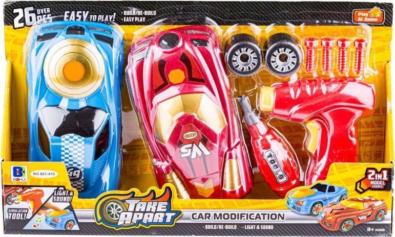 Samochód sportowy do rozkręcania i skręcania Wkrętarka 26el.