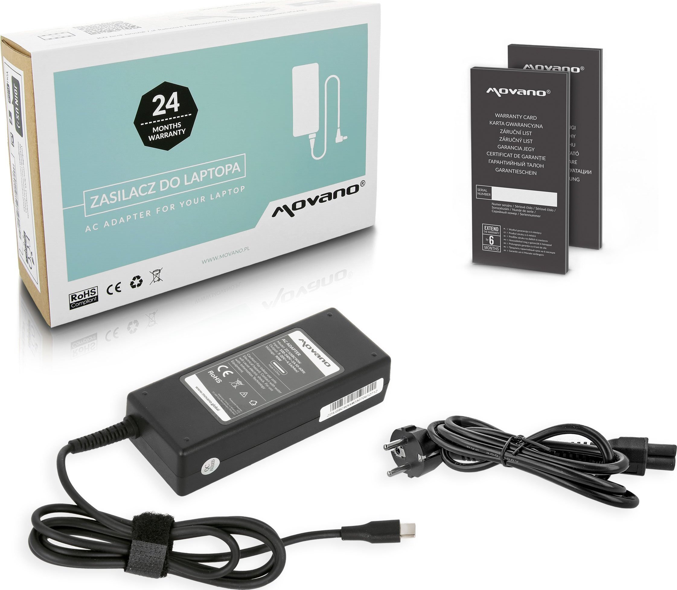 Zasilacz do laptopa 3DSimo Zasilacz Ładowarka USB-C 90W uniwersalna