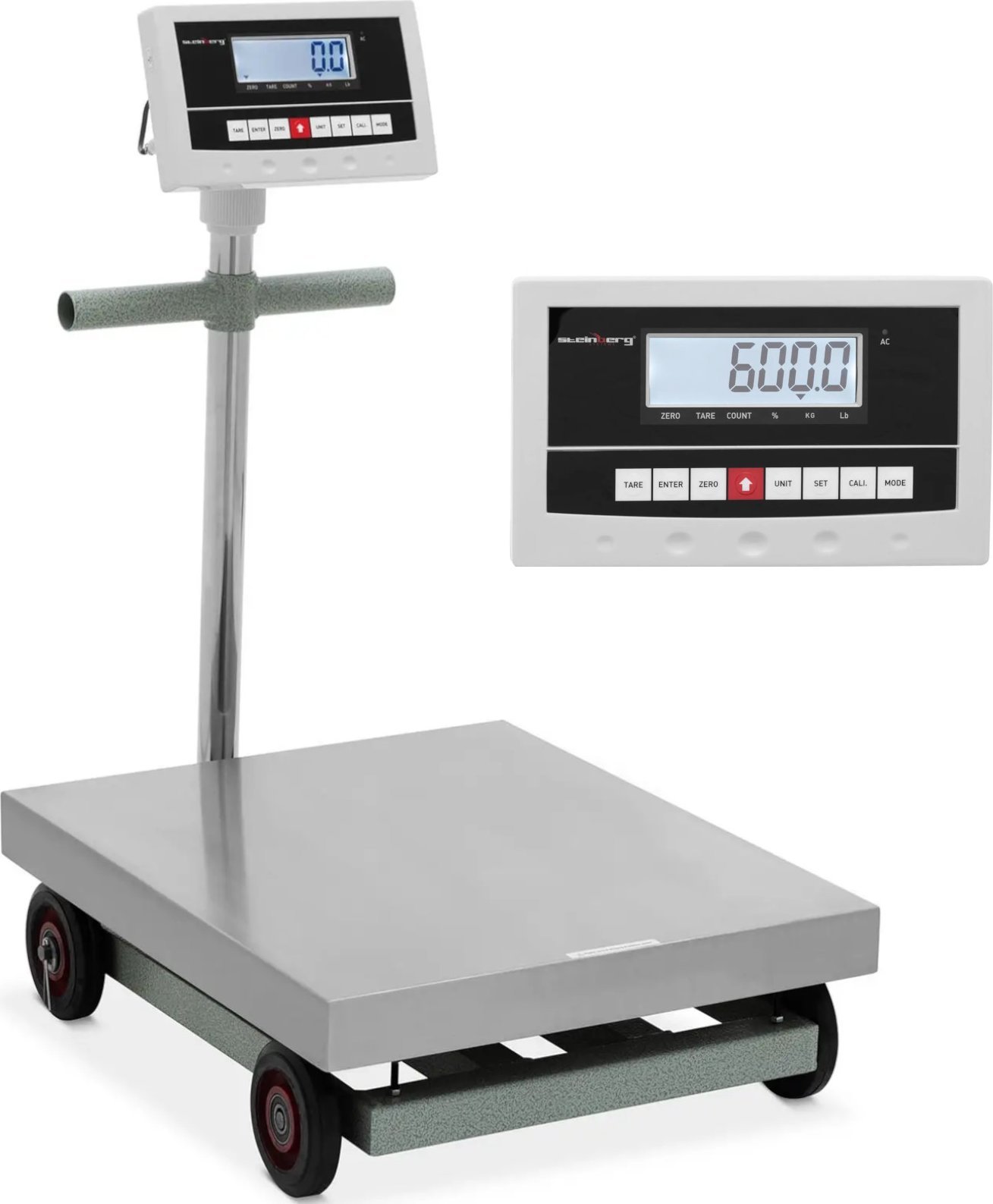 Steinberg Waga platformowa magazynowa kontrolna 50 x 60 cm 600 kg / 0.1 kg Waga platformowa magazynowa kontrolna 50 x 60 cm 600 kg / 0.1 kg
