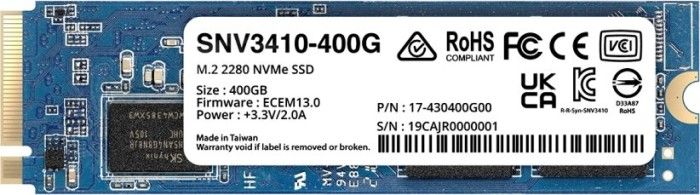 Dysk SSD Synology SNV3410 400GB M.2 2280 PCI-E x4 Gen3 NVMe (SNV3410-400G)