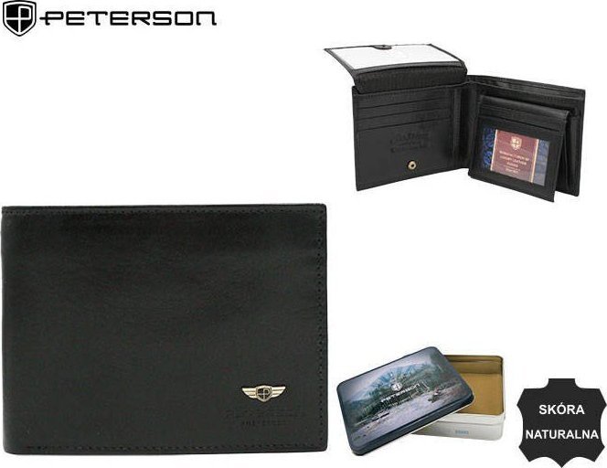 Peterson Portfel męski skórzany PTN 22301-VT BLACK