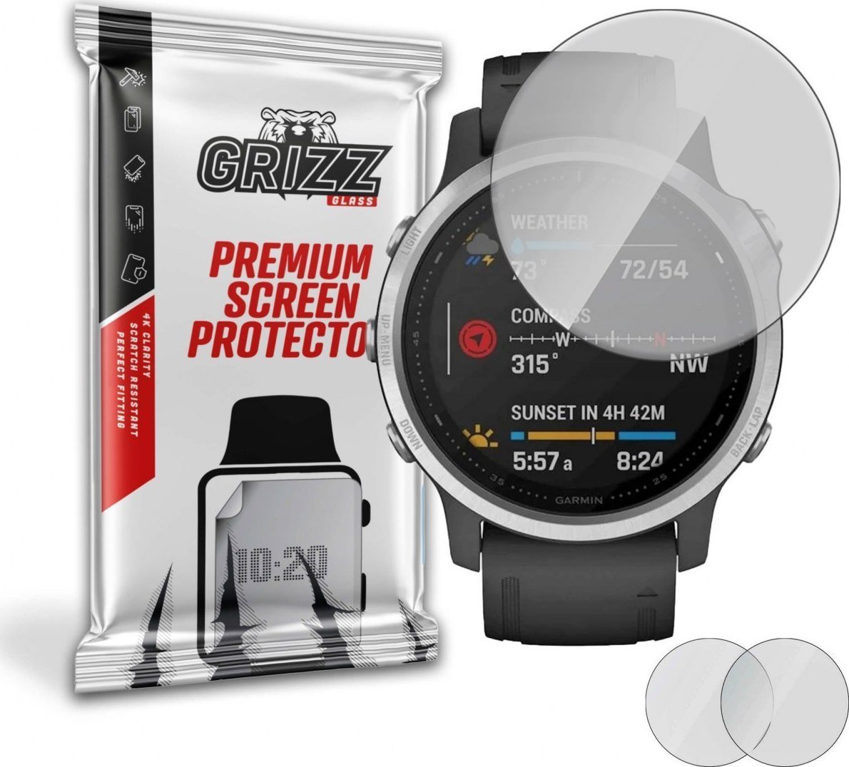 GrizzGlass Folia matowa Grizz Garmin Fenix 6S