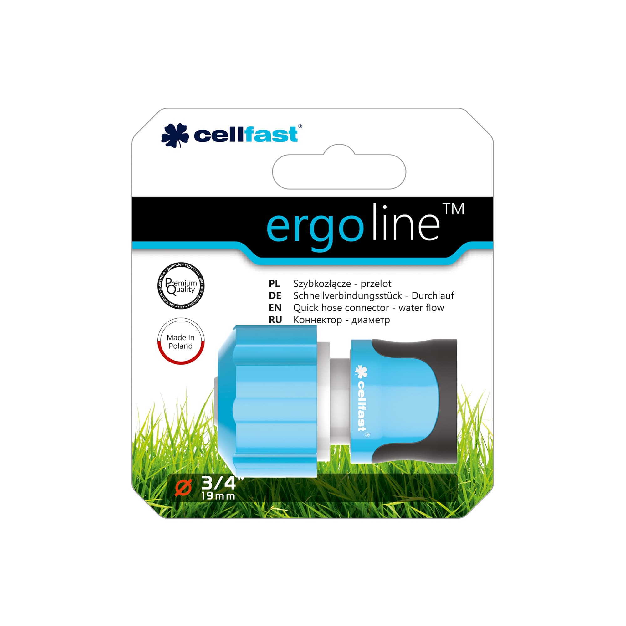 Cellfast Szybkozłącze Ergo przelotowe 3/4" (53-135)