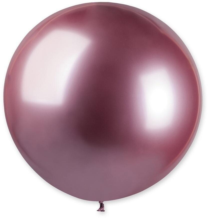 Balon kula shiny różowa 0,80m 5szt