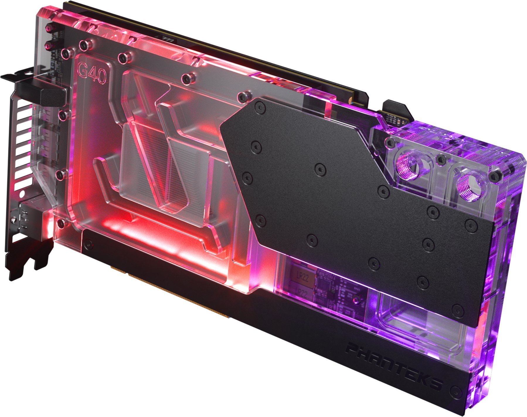 Phanteks PHANTEKS Glacier G40 RTX 4090 Waterblock incl. Backplate for Asus, D-RGB - black