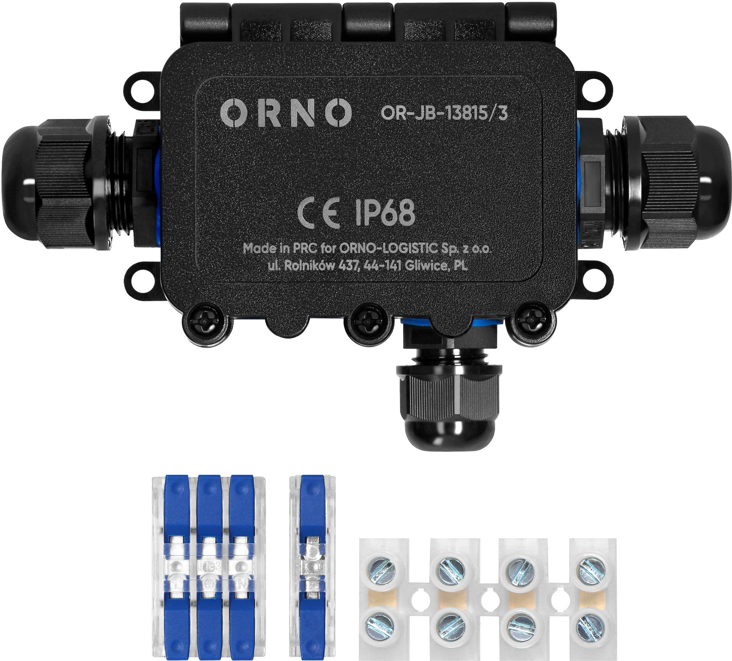 Puszka n/t HD IP68, 0,5-6,0mm? ,2 dławnice M20, 1 dławnica M16