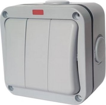 Virštinkinis jungiklis 3 kanalų, IP66, EU