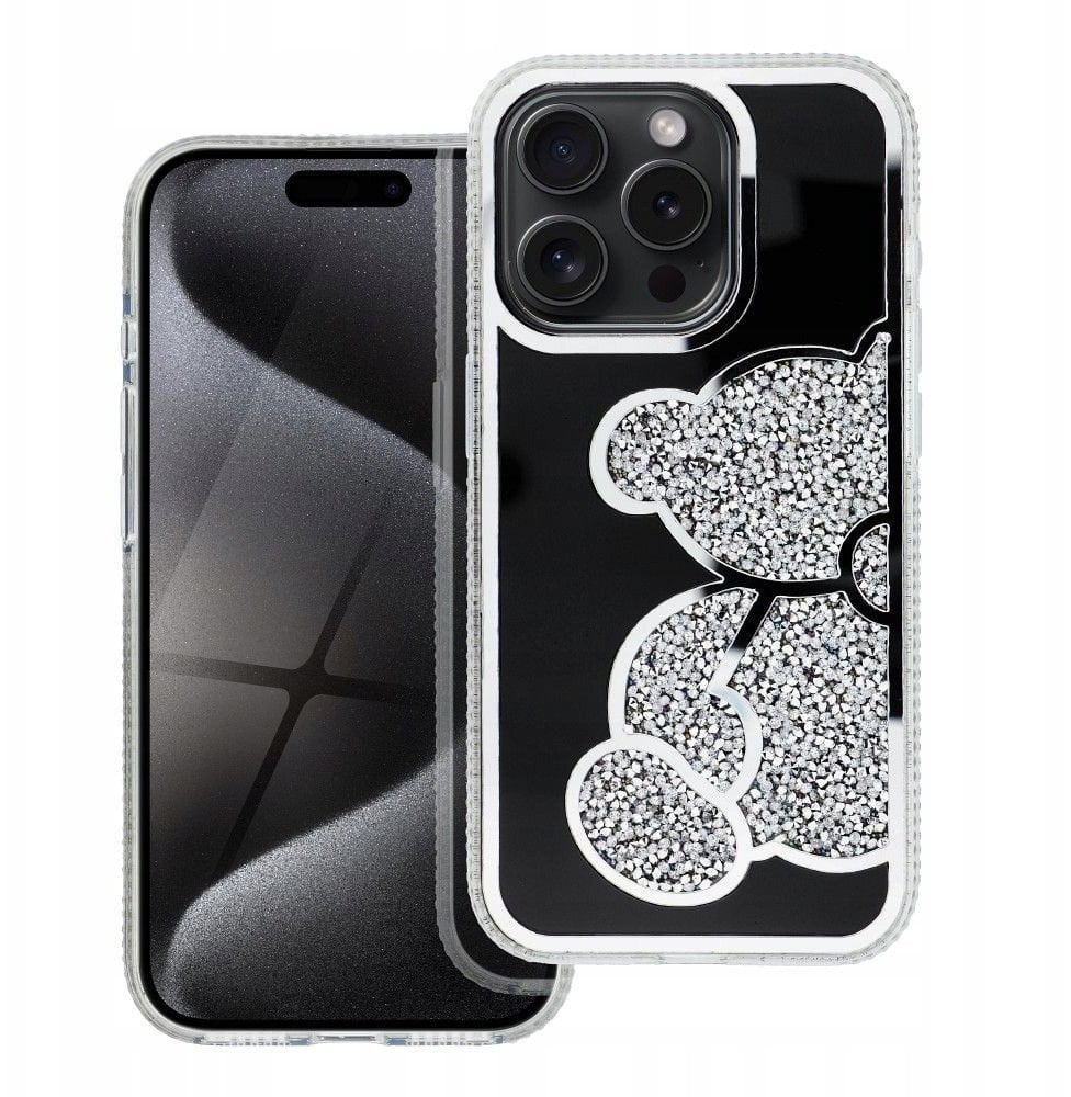 Futerał TEDDY BEAR do SAMSUNG S24 FE srebrny