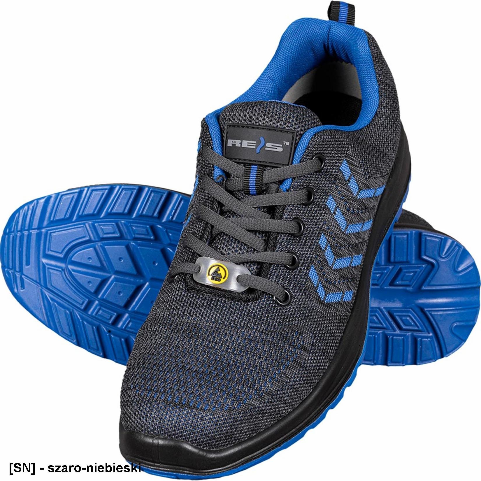 BRACKET S1P FO SR ESD - Półbuty bezpieczne tekstylne, podeszwa olejoodporna antyelektrostatyczna antypoślizgowa podnosek 43