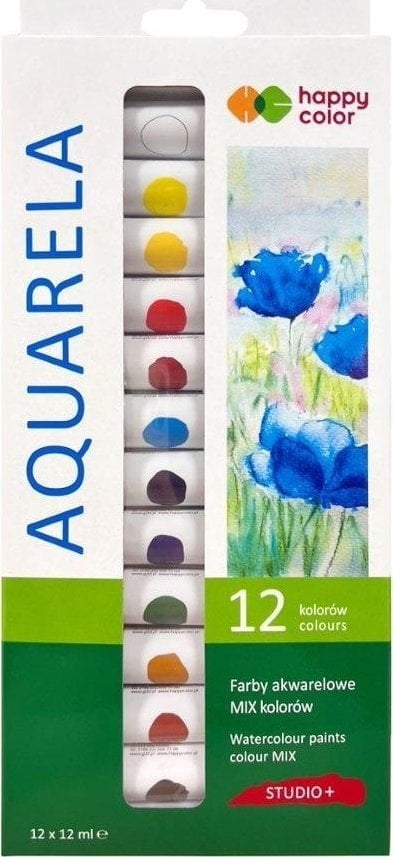 GDD Farba akwarelowa 12kol Studio HAPPY COLOR