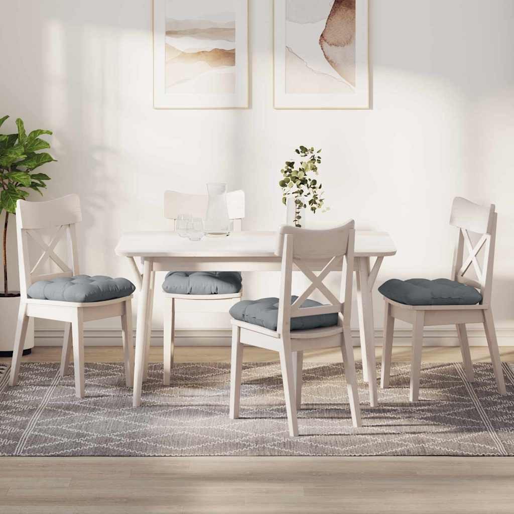 vidaXL Poduszki na siedziska 4 pcs Jasnoszary 40 x 40 x 12 cm tkanina