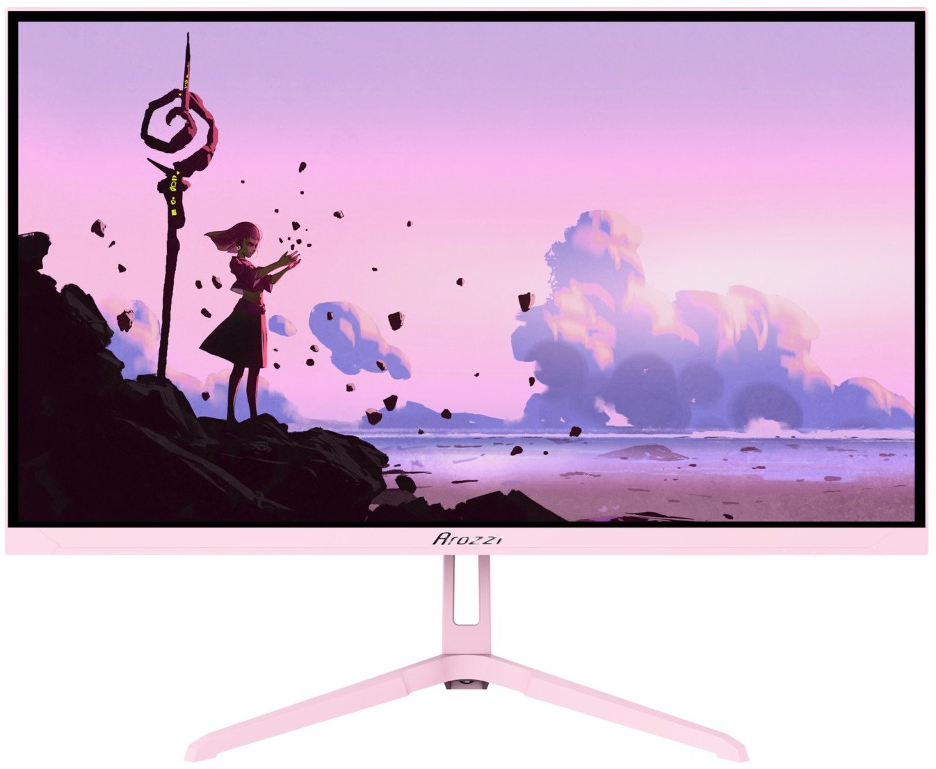 Arozzi Nova 24 monitor komputerowy 60,5 cm (23.8") 1920 x 1080 px Full HD LED Różowy