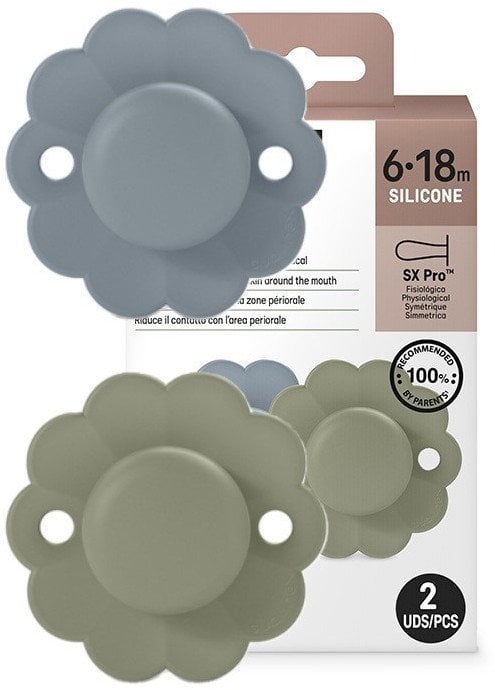 SUAVINEX - 308408-SMOCZEK FIZJOLOGICZNY SX PRO SILIKONOWY 2SZT/6-18M/LAKE-GREEN/WONDER