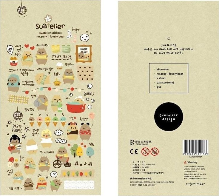 Susy Card Naklejki ozdobne Zwierzęta Misie