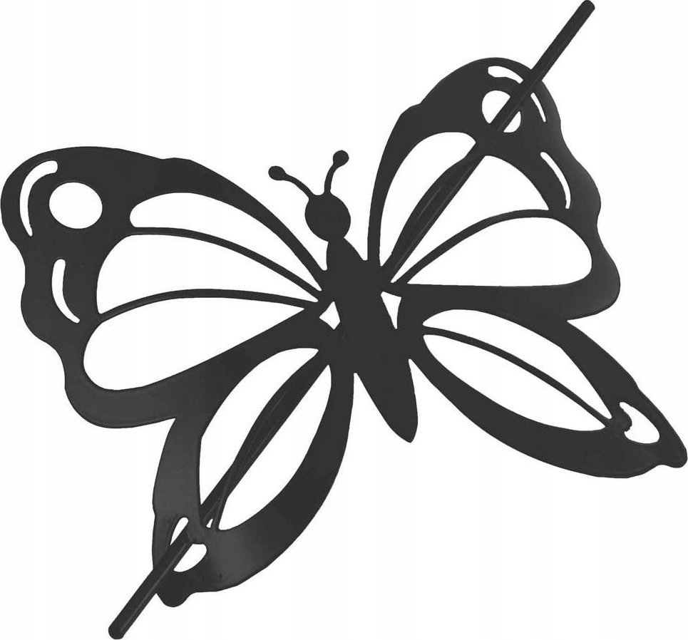 Douceur d`Interieur Spinka do zasłony czarna MOTYL, 1 sztuka