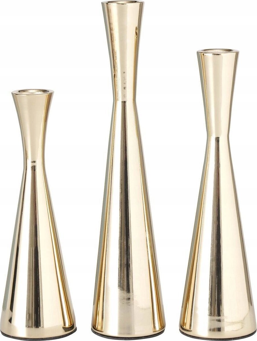 Boltze Świeczniki na jedną świecę CONE, 3 sztuki