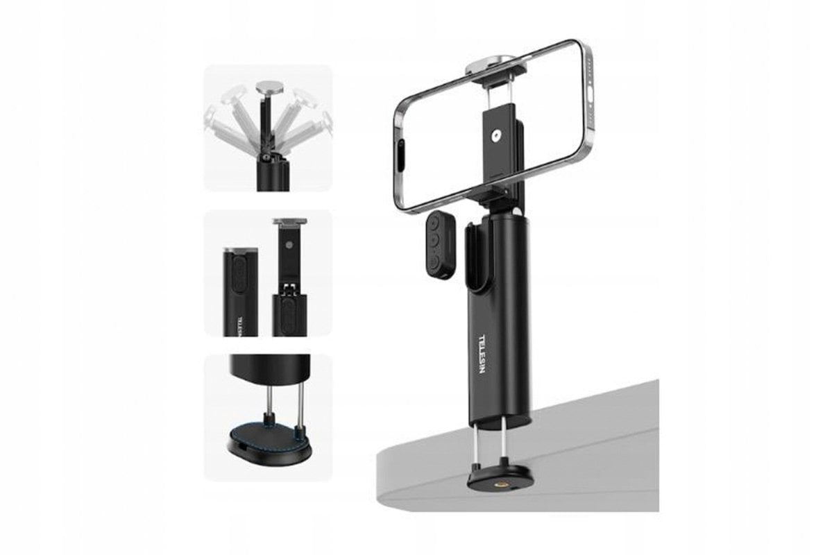 Telesin Uchwyt z pilotem bluetooth z zaciskiem do telefonów