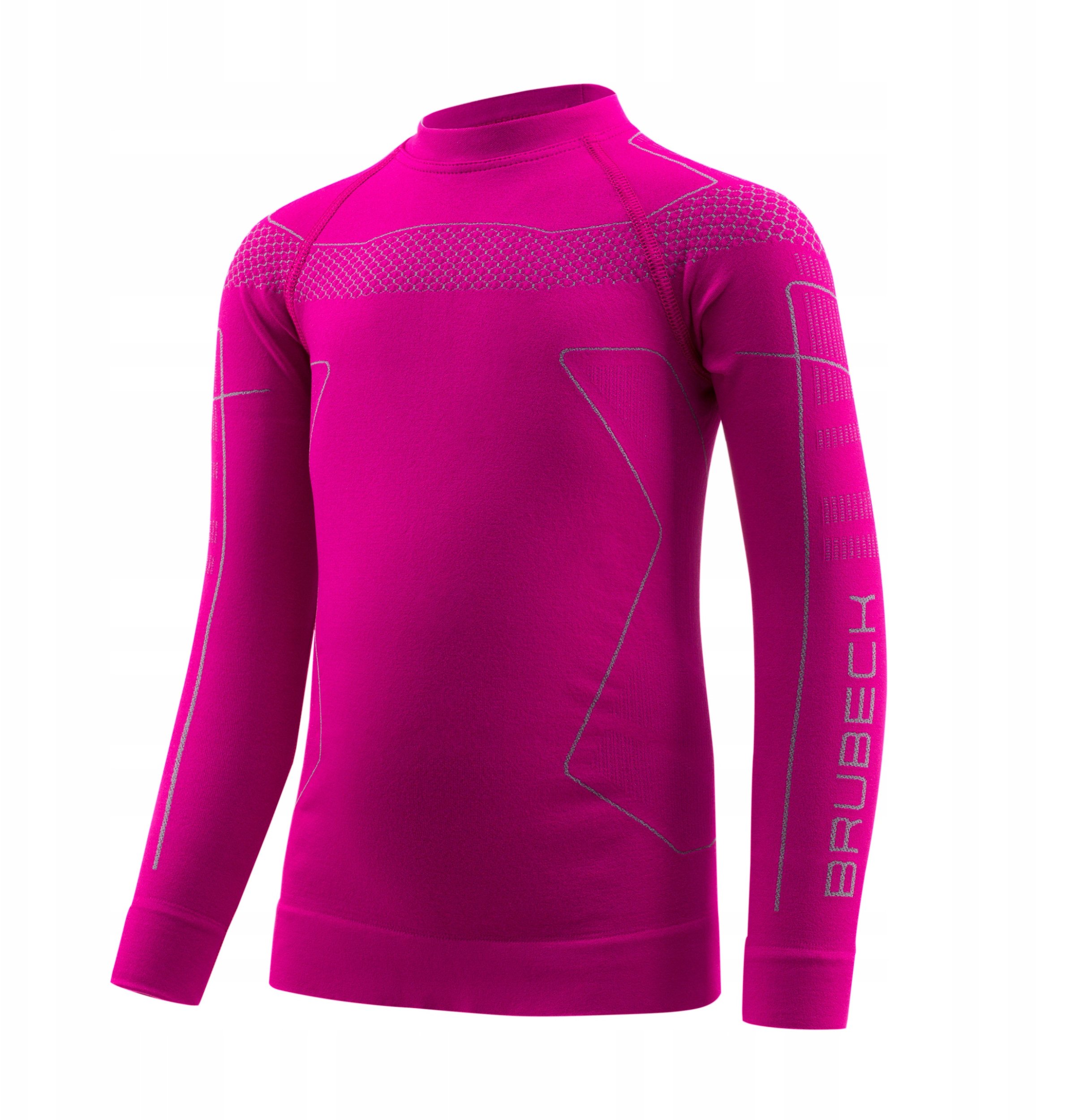 LS1611K Bluza dziecięca THERMO KIDS fuksjowy/szary 92/98