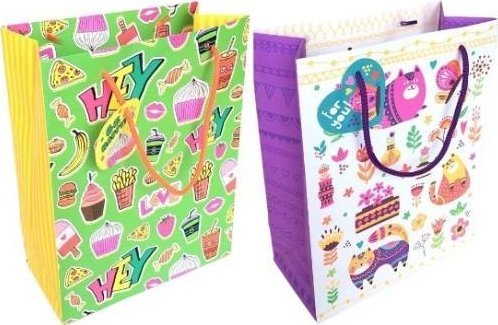 Torebka ozdobna 20x25x10cm mix wzorów FRESH